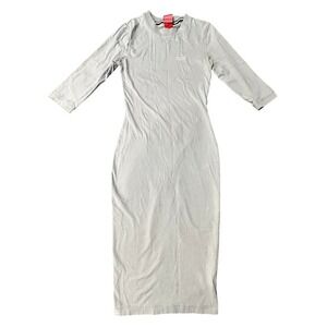 NIKE WOMEN'S BODYCON 3QT DRESS AO5352-091 XSMALL LIGHT GRAY